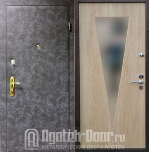 Входные металлические двери «Престиж» с зеркалом