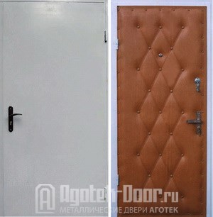 Металлическая дверь покрас НЦ - Винилискожа дутая