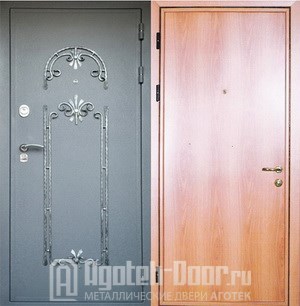 Входная металлическая дверь с отделкой Ламинат и винилискожа
