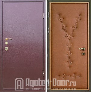 Дверь входная с порошковым покрытием и винилом